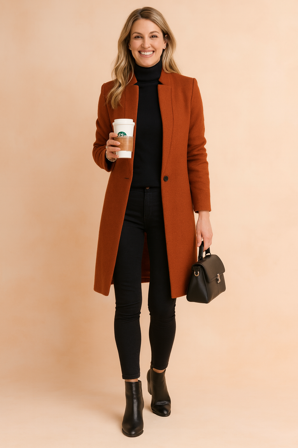 Timeless women's straight cut coat, ideal for winter. Stylish outerwear offering comfort & sophistication.
