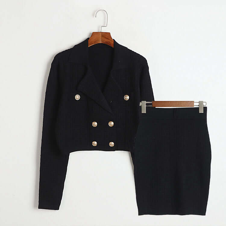 Fashionable women's elegant set, a glamorous two-piece outfit for evening wear, special occasion, and formal apparel.