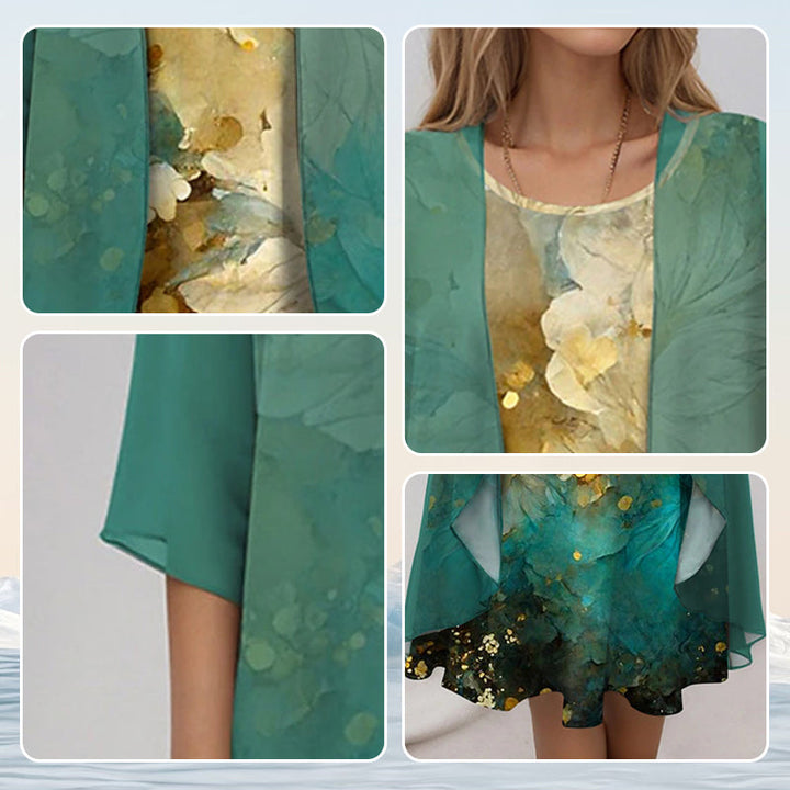 Modern women's elegant outfit, a two-piece set with a relaxed fit and stylish design, suitable for any occasion.