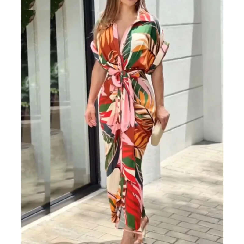 Elegant women's vintage ruffle midi summer dress with sleeveless design, perfect for casual or vacation wear.