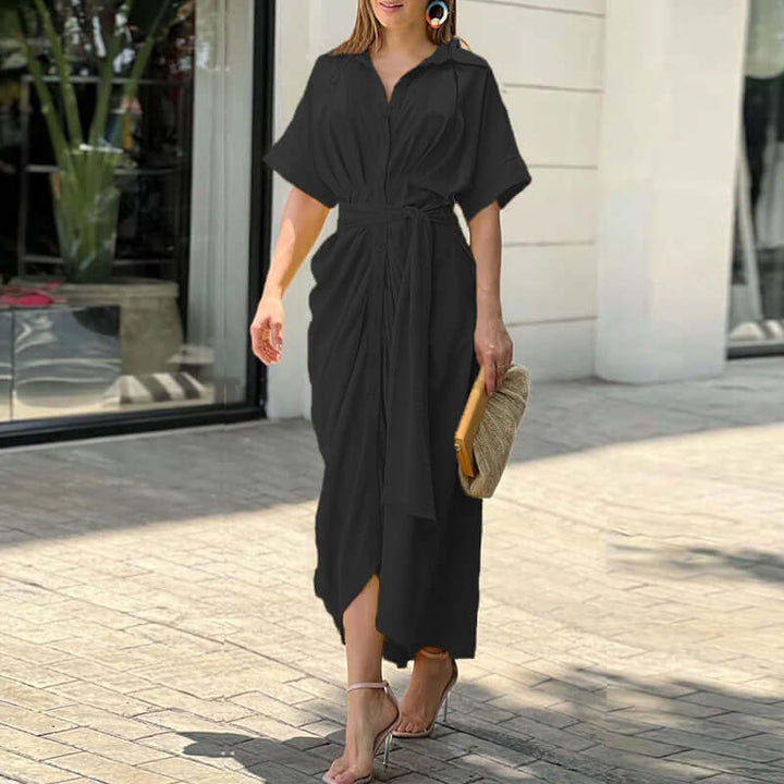 Stylish women's vintage ruffle midi summer dress, a versatile sleeveless piece for vacation or day wear.