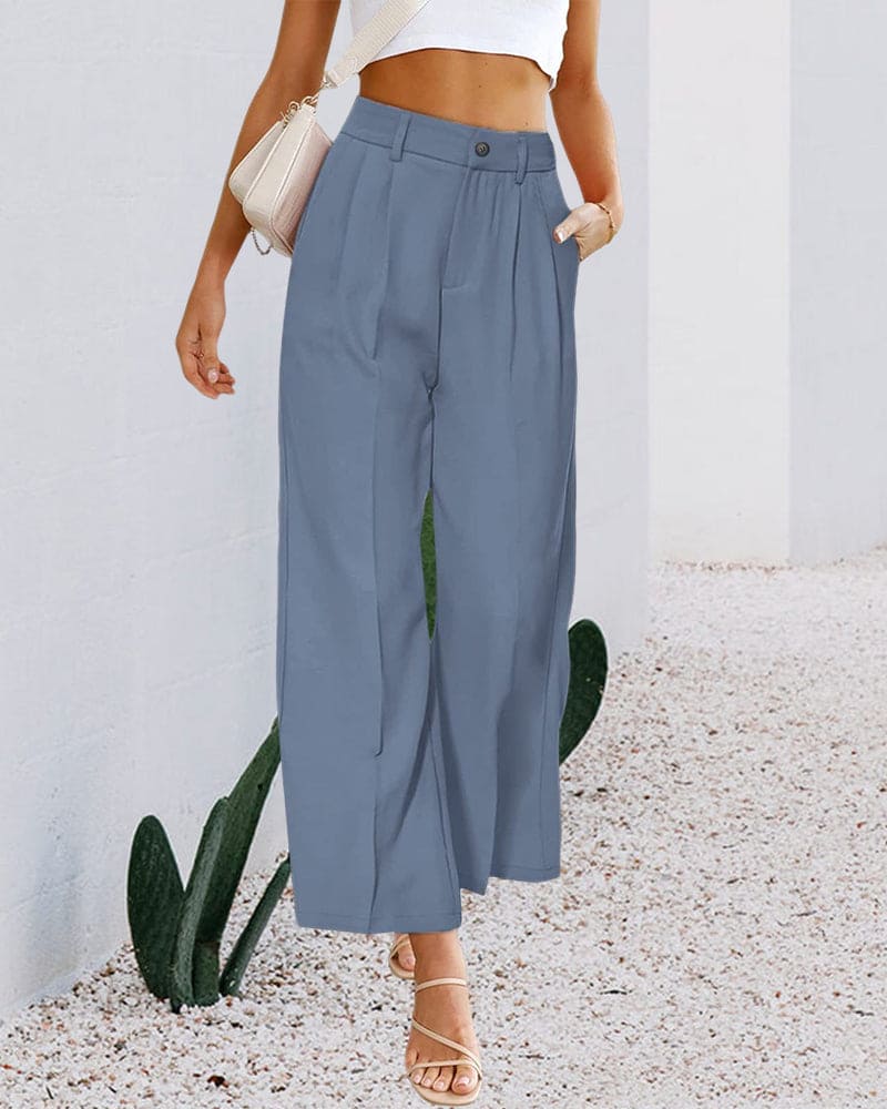 Versatile women's wide-leg pants, ideal as dress pants for work or chic casual wear for any fashion look.