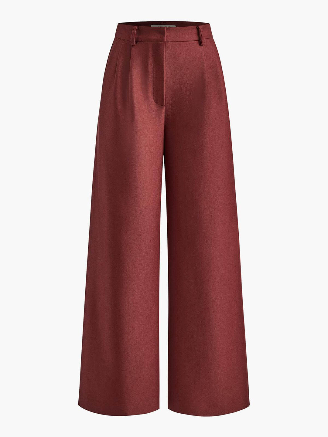 Flowy women's wide-leg pleated trousers, comfortable & sophisticated for any outfit.