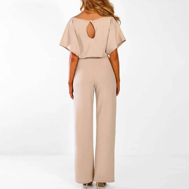 Chic women's wide-leg jumpsuit, perfect for a party or formal occasion. Elegant design and comfortable fit.