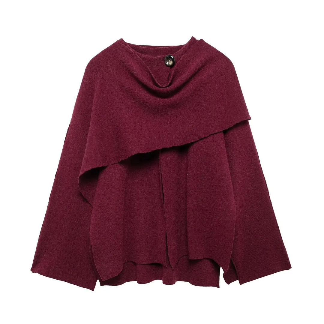 Elegant women's winter poncho, a warm and stylish fashion accessory, perfect for layering.