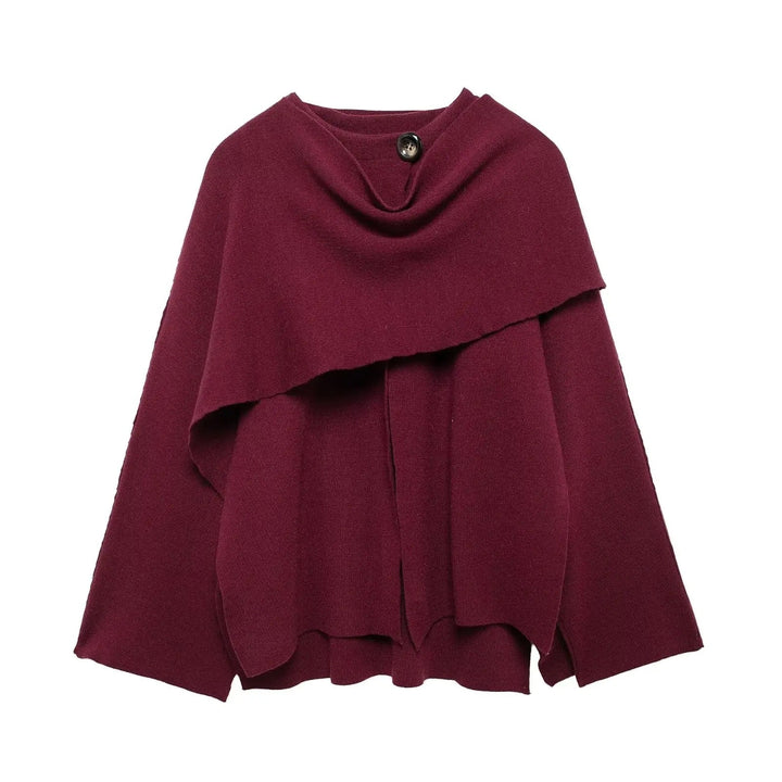 Elegant women's winter poncho, a warm and stylish fashion accessory, perfect for layering.