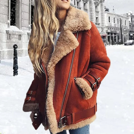 Women's elegant wool blend double button long trench coat. Warm, stylish fall/winter outerwear.