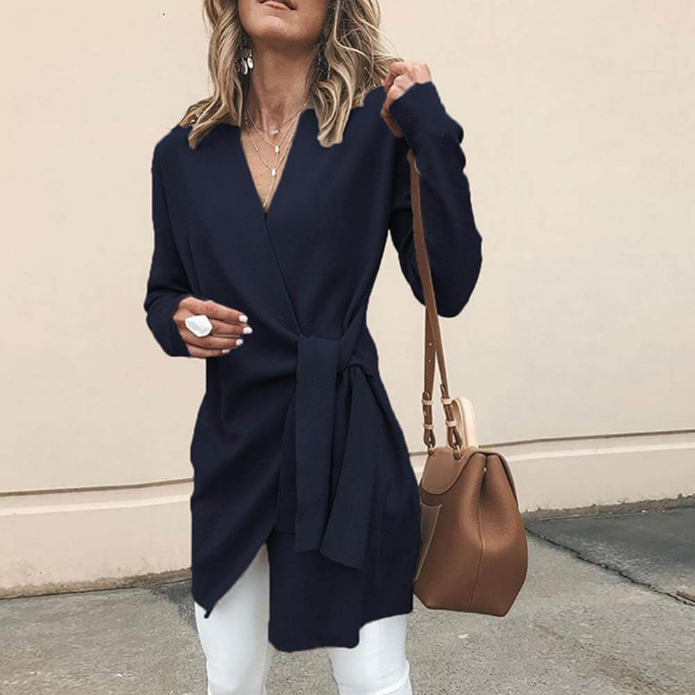 Lightweight summer wrap dress for women, offering a comfortable and stylish look.