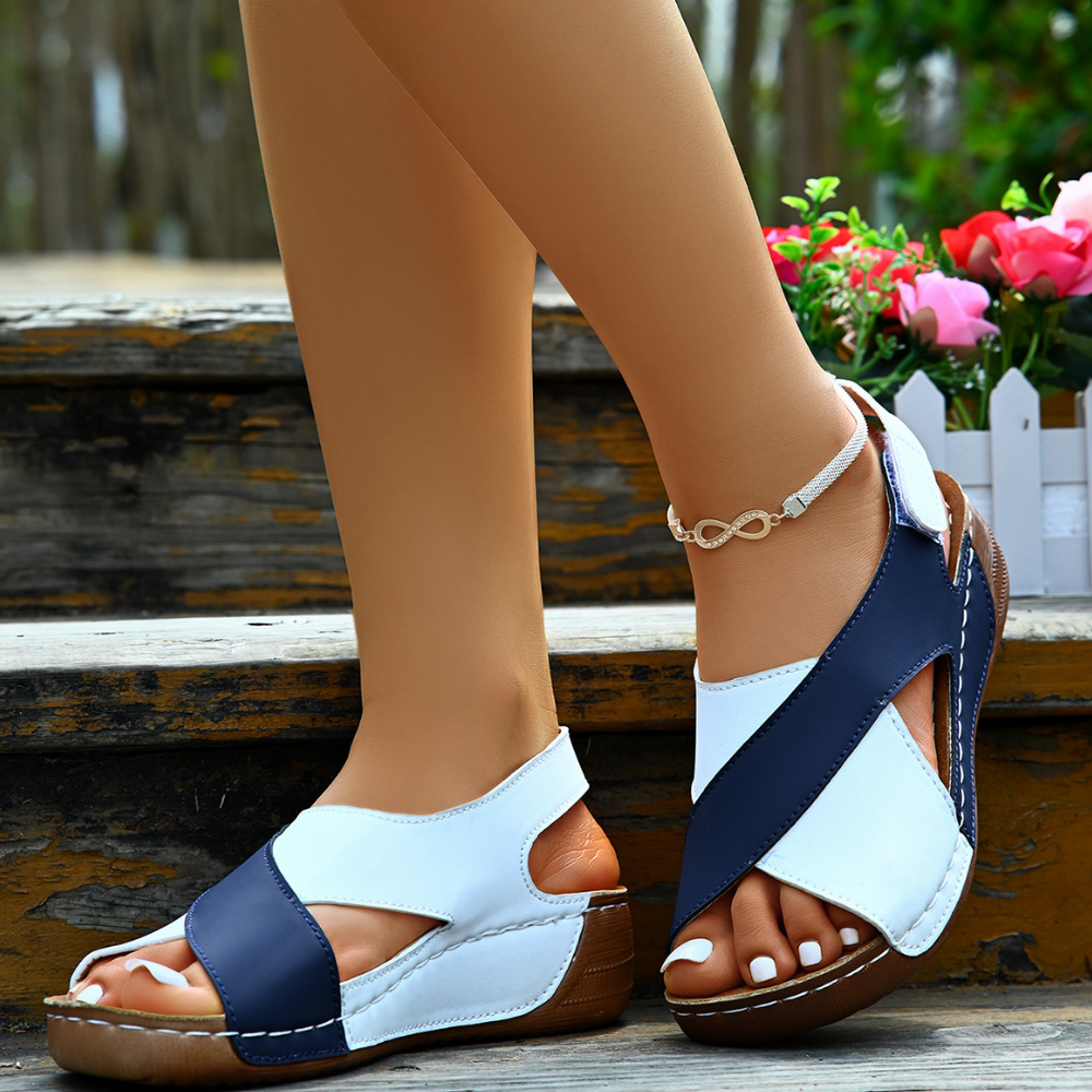 Elegant Yola comfort sandals for women, perfect for summer casual wear & walking. Adjustable slip-on.