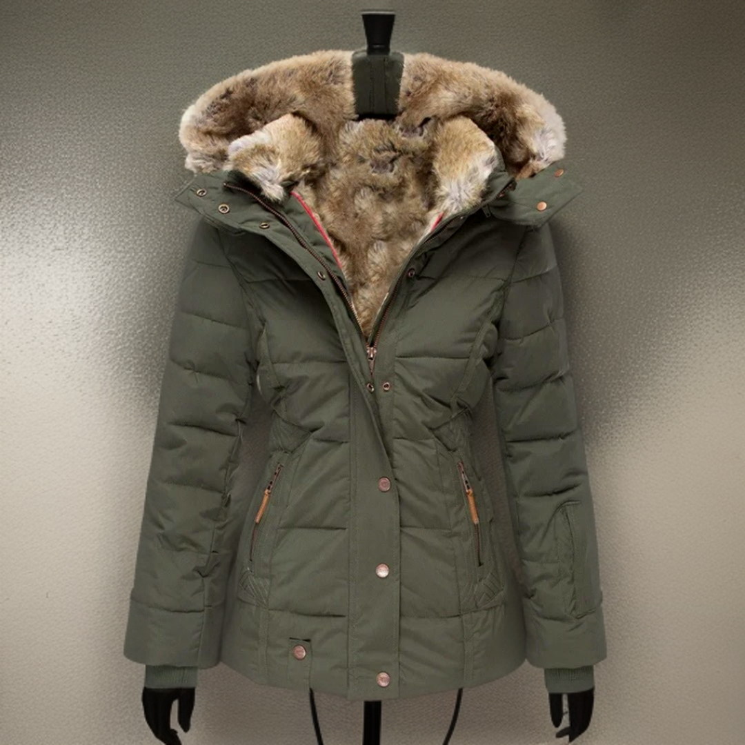Elodie women's comfortable warm winter coat, perfect for cold weather. Stylish ladies jacket & cozy outerwear.