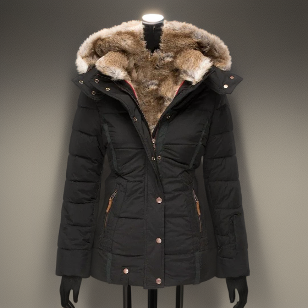 Warm Elodie women's long-sleeve winter coat, comfortable & stylish outerwear for ultimate cold weather protection.