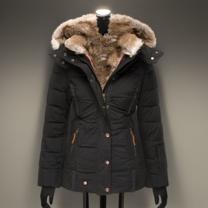 Warm Elodie women's long-sleeve winter coat, comfortable & stylish outerwear for ultimate cold weather protection.