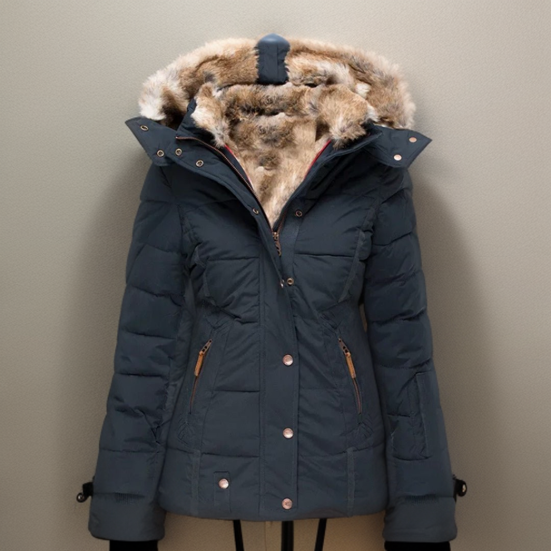 Stylish Elodie women's warm winter coat. Comfortable long-sleeve ladies jacket, perfect for cold weather fashion.