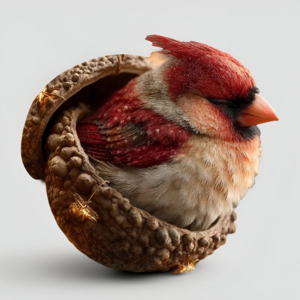 Collection of woodland animal acorn ornaments, perfect Christmas tree decorations.