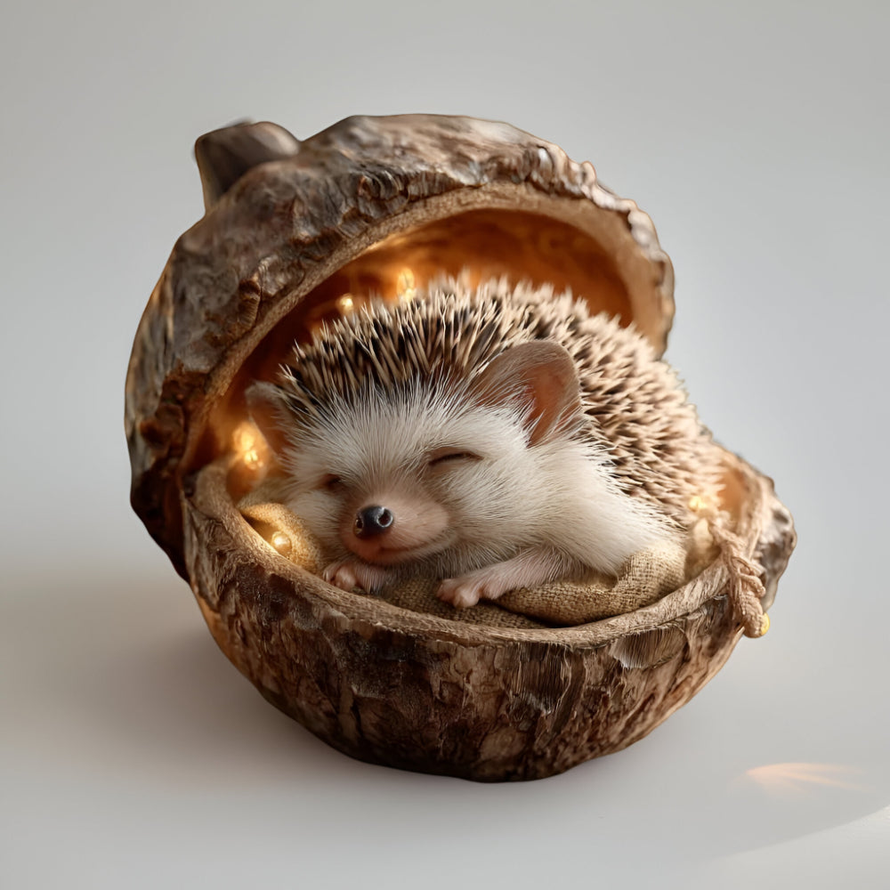 Festive woodland animal acorn ornaments, charming addition to any Christmas tree.