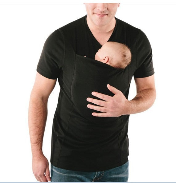 Versatile CarryEase baby sling t-shirt, a stylish & ergonomic solution for hands-free infant care.