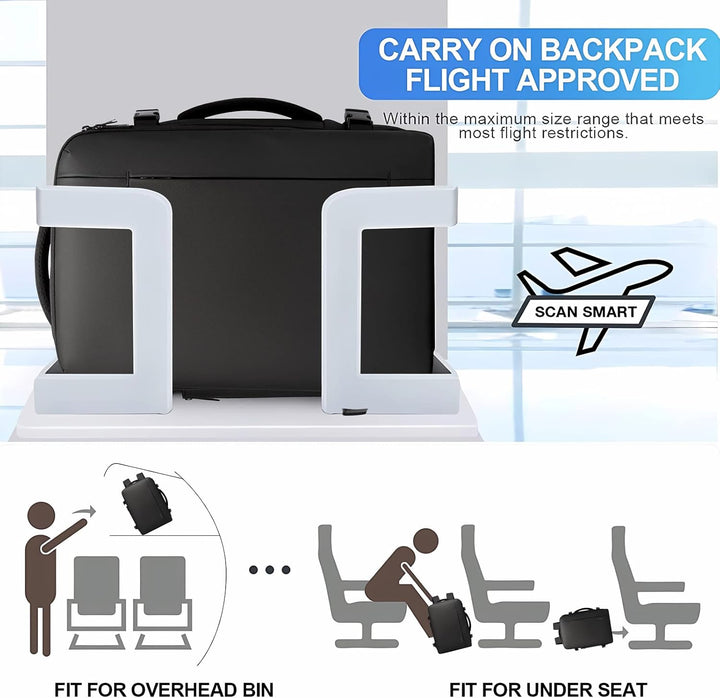 Compact view of 26L waterproof travel backpack, perfect for daily commute or short trips.