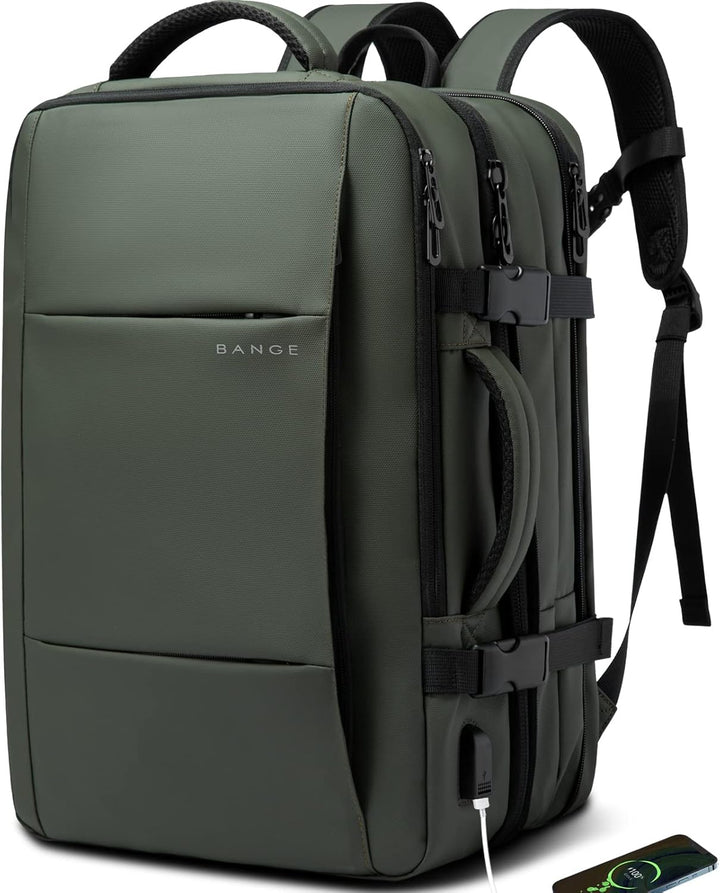 Business travel backpack & duffle, sleek design with waterproof protection & laptop sleeve.