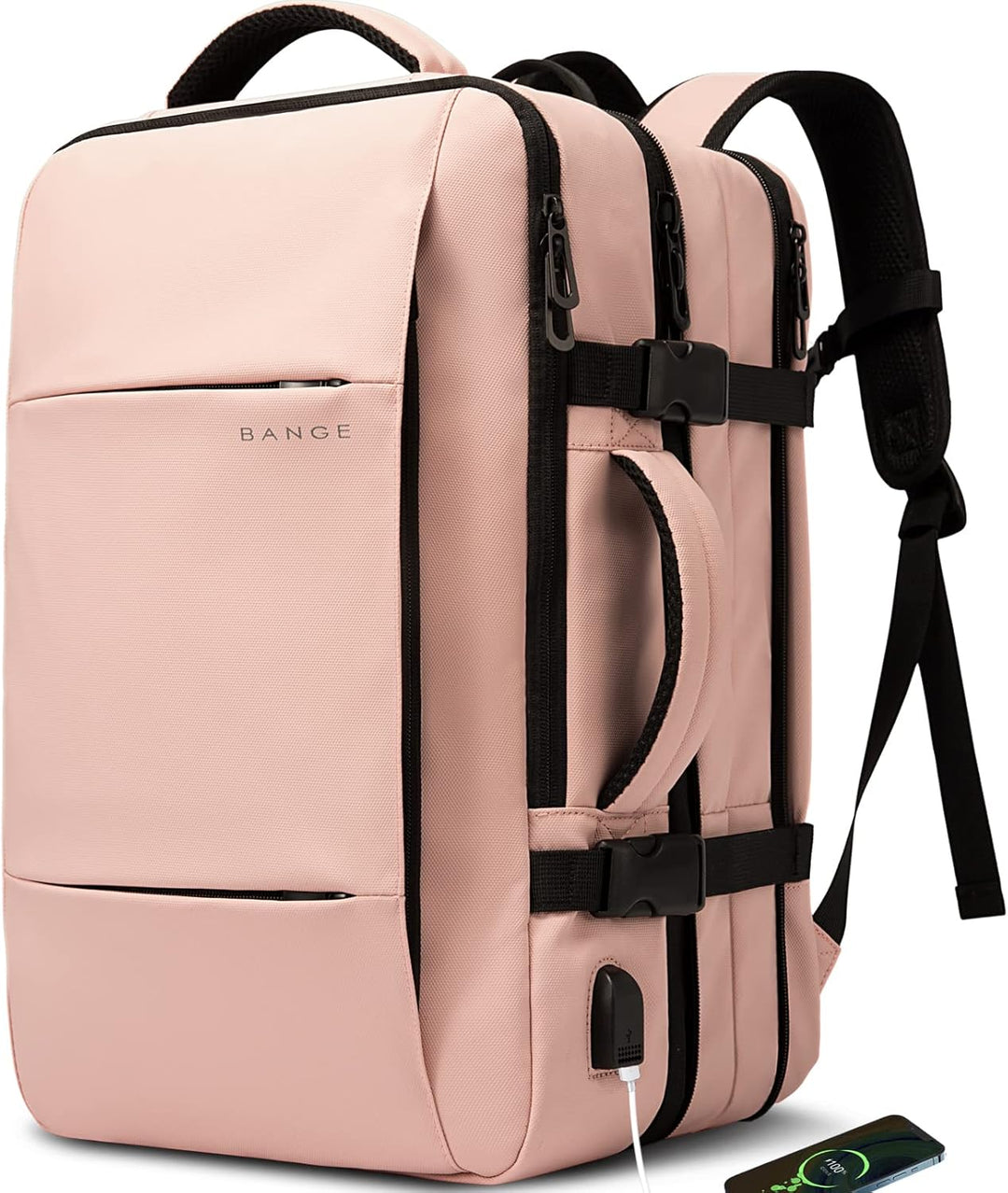 Adventure gear backpack: 45L expandable waterproof design, ready for rugged journeys.