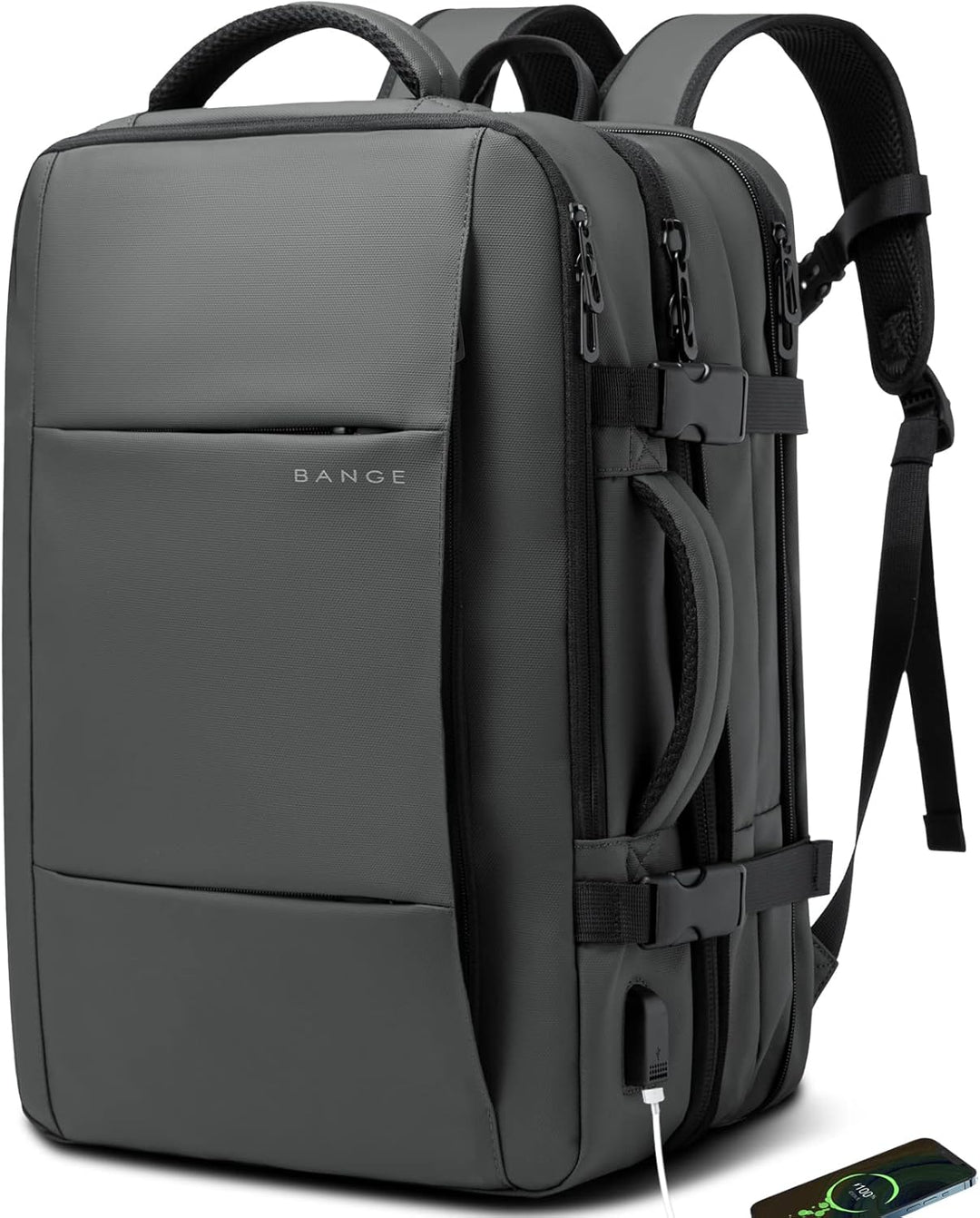 Business trip essential: Waterproof travel backpack with laptop sleeve & anti-theft features.