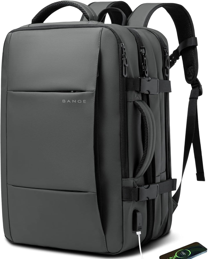 Business trip essential: Waterproof travel backpack with laptop sleeve & anti-theft features.