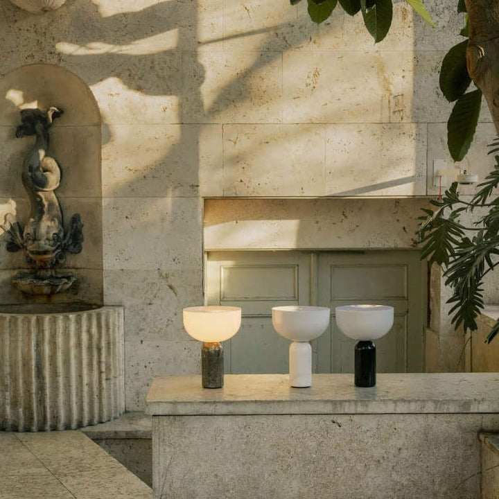 Modern Marble Table Lamp with LED Light