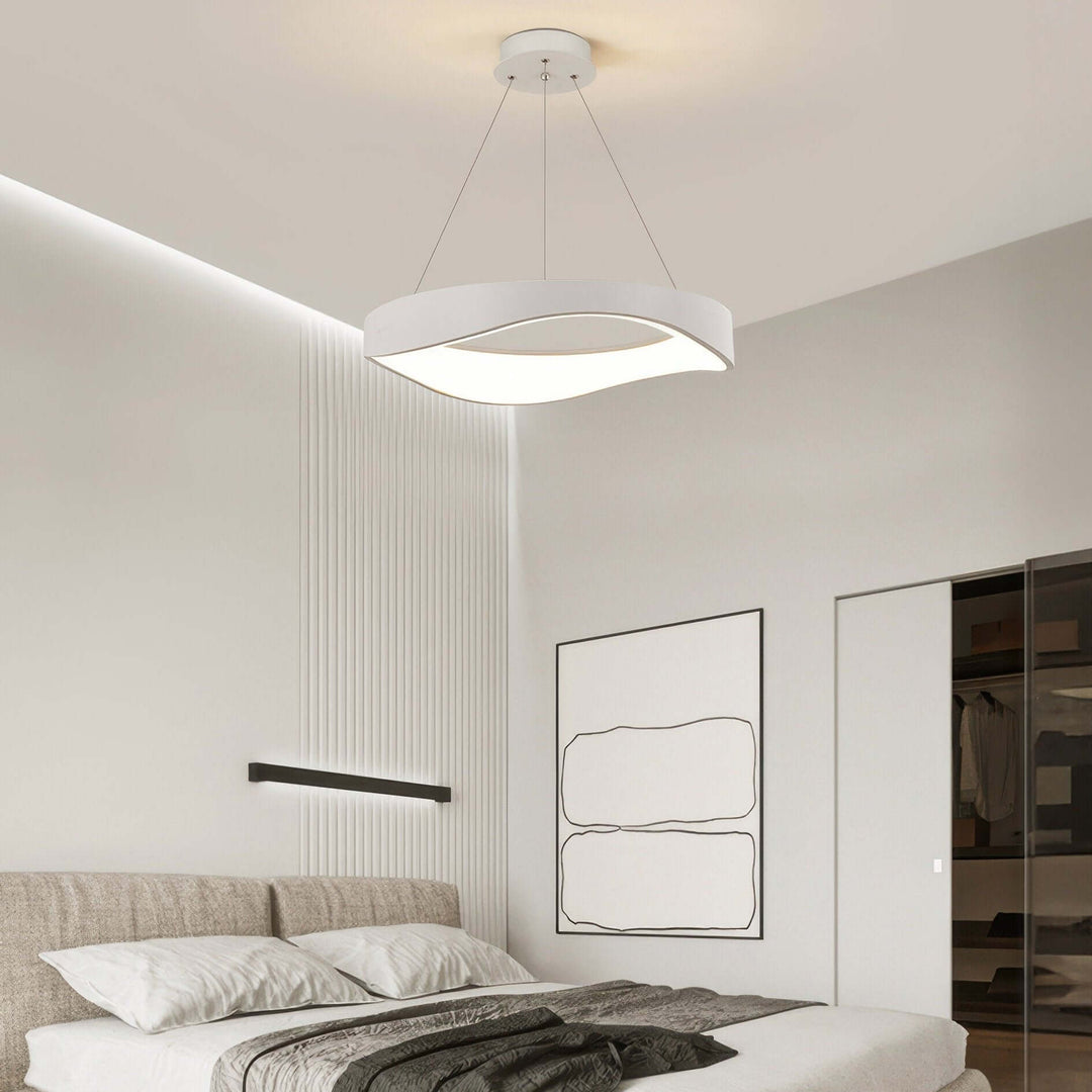 Round LED Pendant Light, Modern Ceiling Lamp, Dimmable