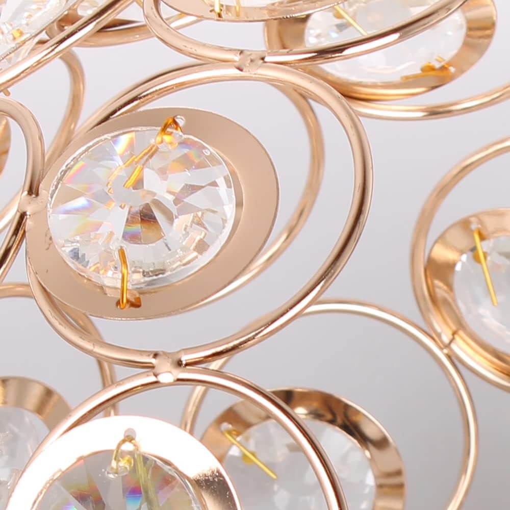 Luxury Gold Crystal Ball Ceiling Light Fixture