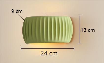 Ribbed Resin Wall Sconce - Art Deco Style