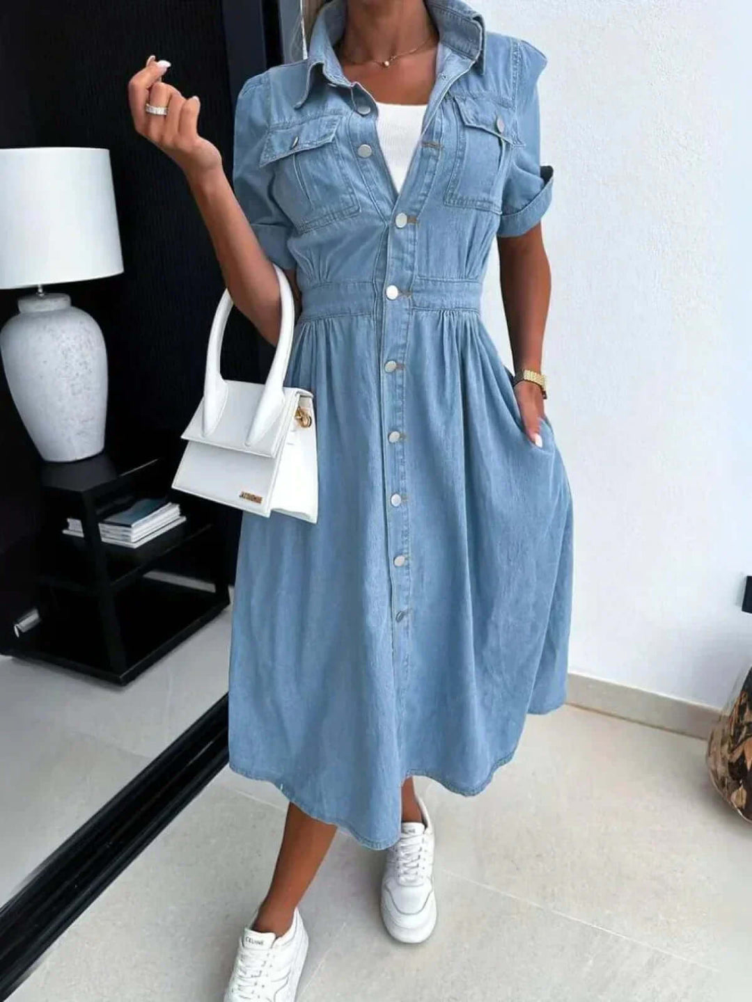 Denim Dress - Women's Versatile Outfit