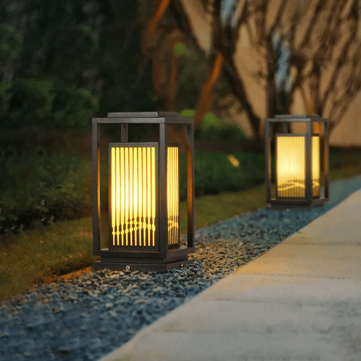 Solar LED Outdoor Post Light, Waterproof Garden Lamp
