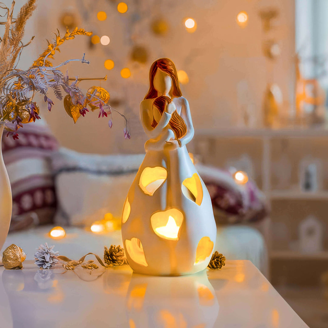 Decorative Resin Table Lamp with Warm Glow