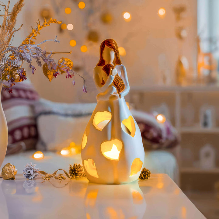 Decorative Resin Table Lamp with Warm Glow