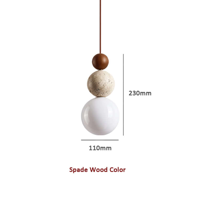 Natural Travertine Stone Pendant Light