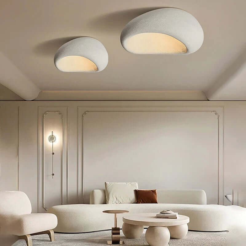 Wabi-Sabi Style Resin Ceiling Light Fixture