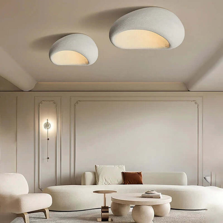 Wabi-Sabi Style Resin Ceiling Light Fixture