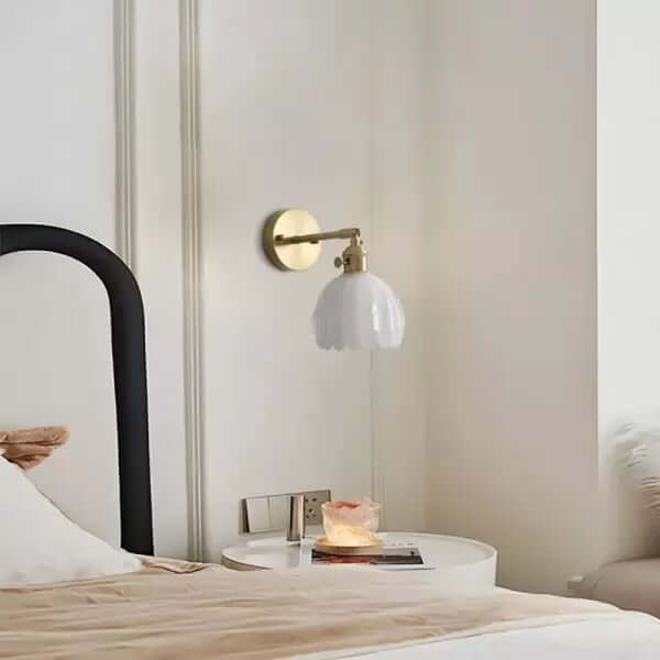 Tulip Flower Bud Glass Wall Lamp