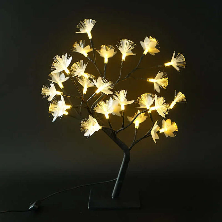 LED Birch Tree Light with Rose Flowers - 45cm