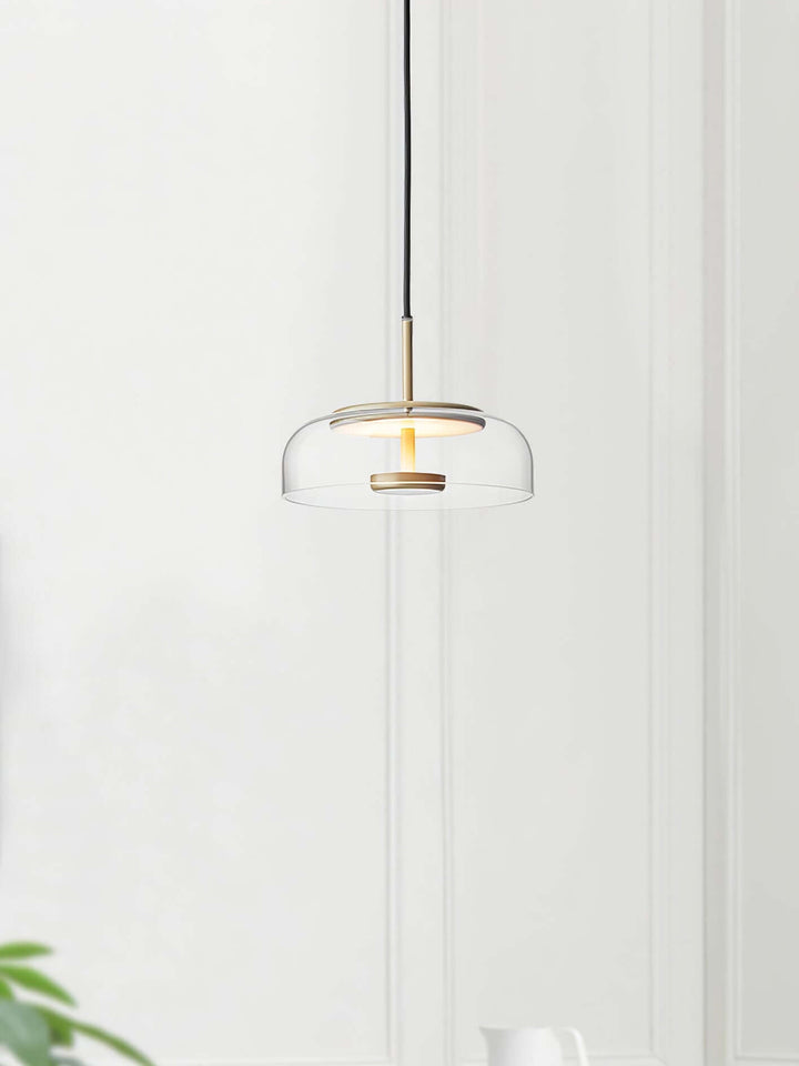 Modern Brass & Glass Pendant Light