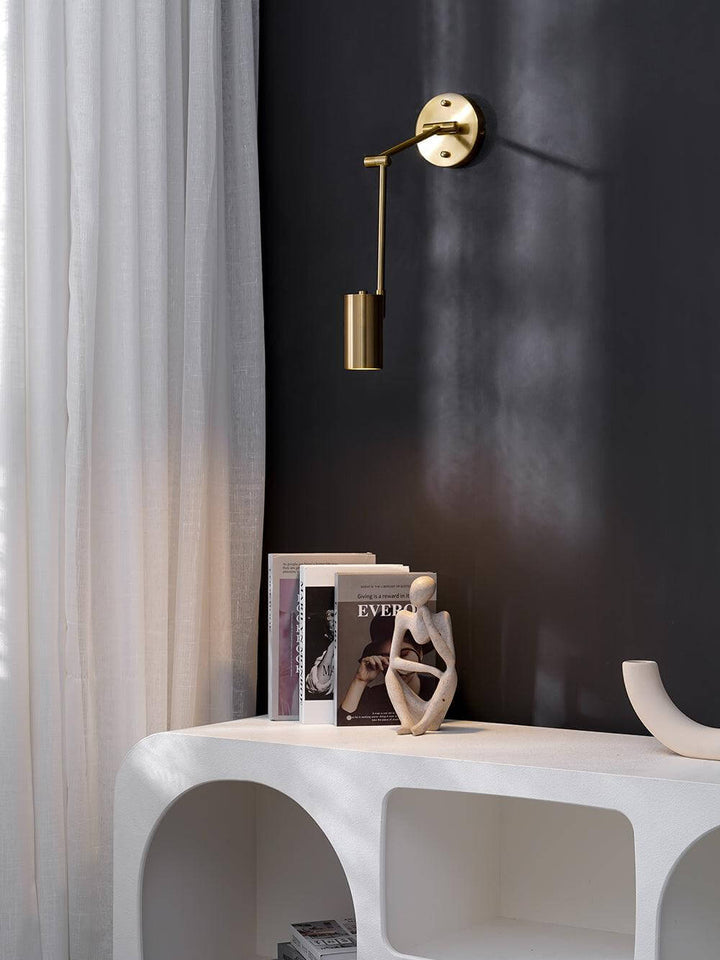 Adjustable Metal Swing Arm Wall Lamp with Integrated LED