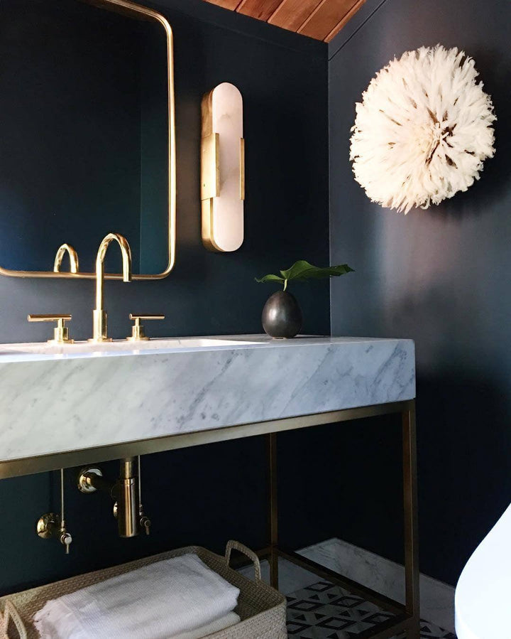 Elongated Alabaster Wall Lamp