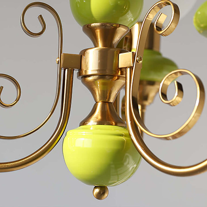 Elegant Green Onyx Chandelier | 3 & 5 Heads