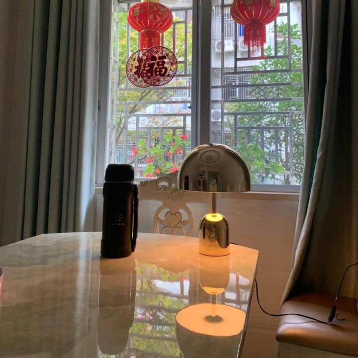 Modern Acrylic & Metal Bell Table Lamp