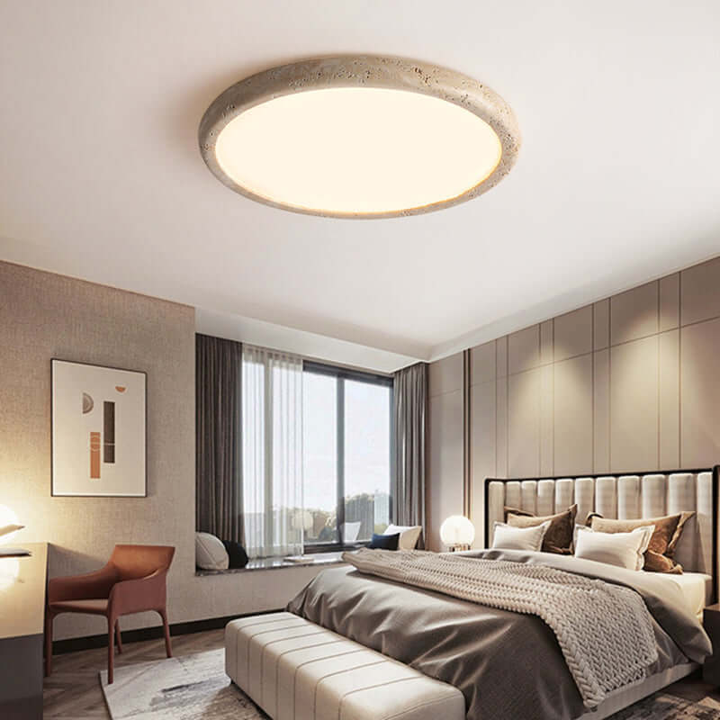 Natural Stone LED Ceiling Lamp 38cm