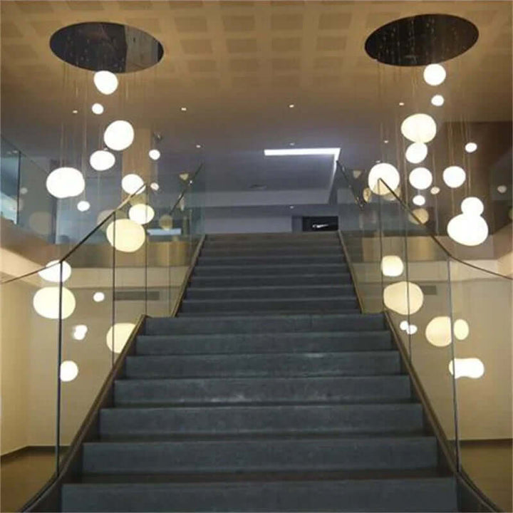 Modern Pendant Light Fixture, Hand-Blown Glass