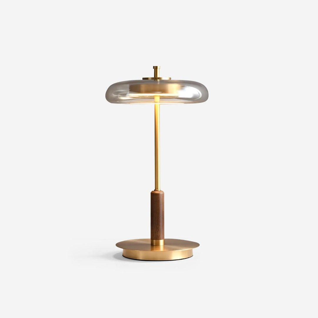 Modern Glass & Metal LED Table Lamp