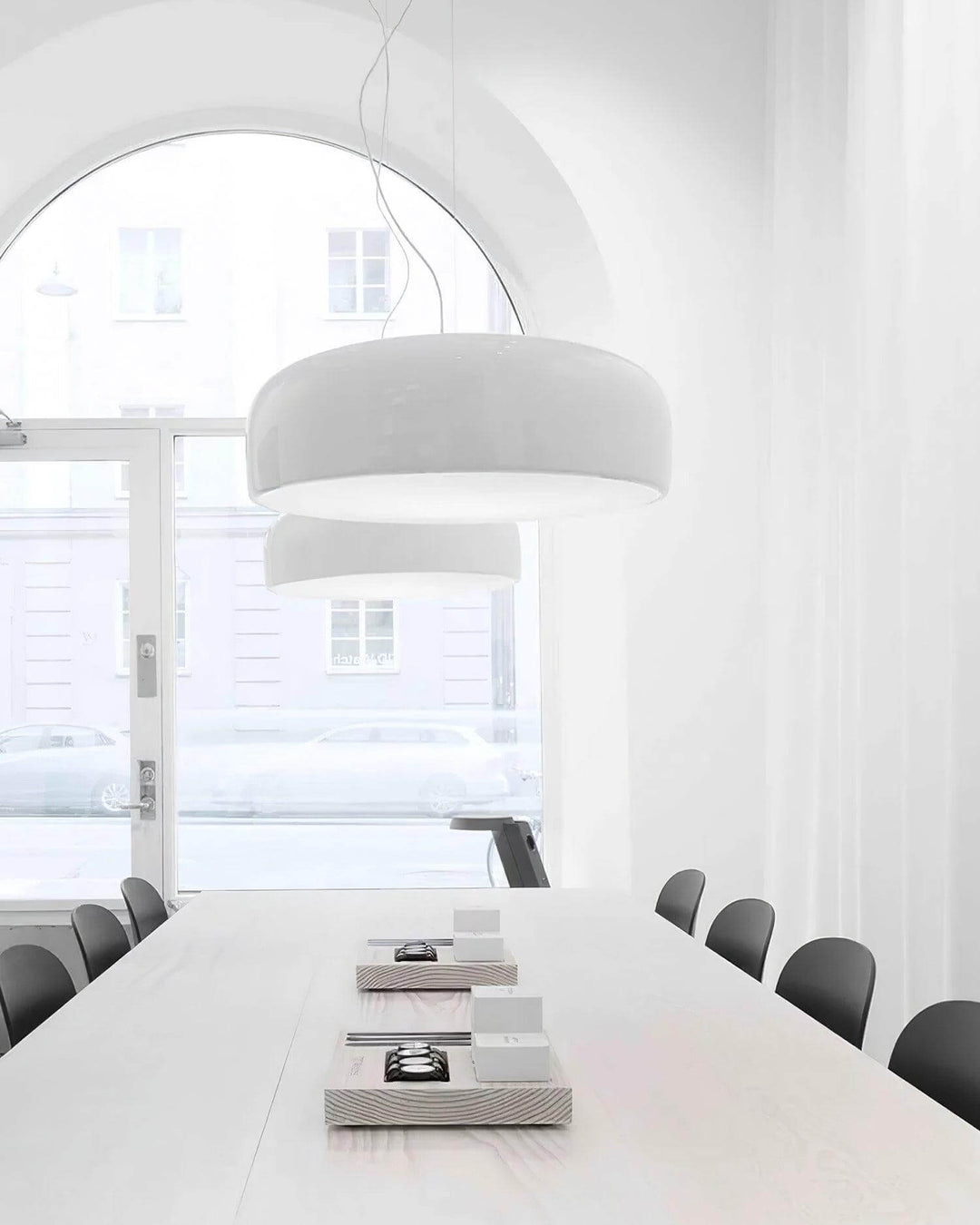Modern Pendant Light 45/60cm - Aluminium & Polycarbonate