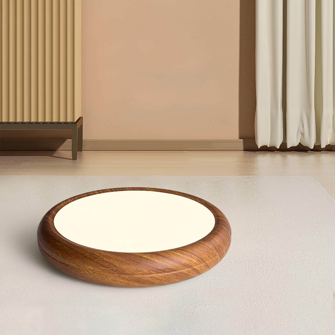 Modern Wood Grain LED Ceiling Light Fixture