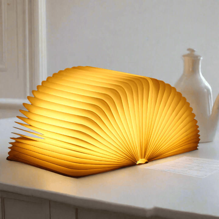 LED Book Lamp, Rechargeable, Dimmable, Brown, 22cm
