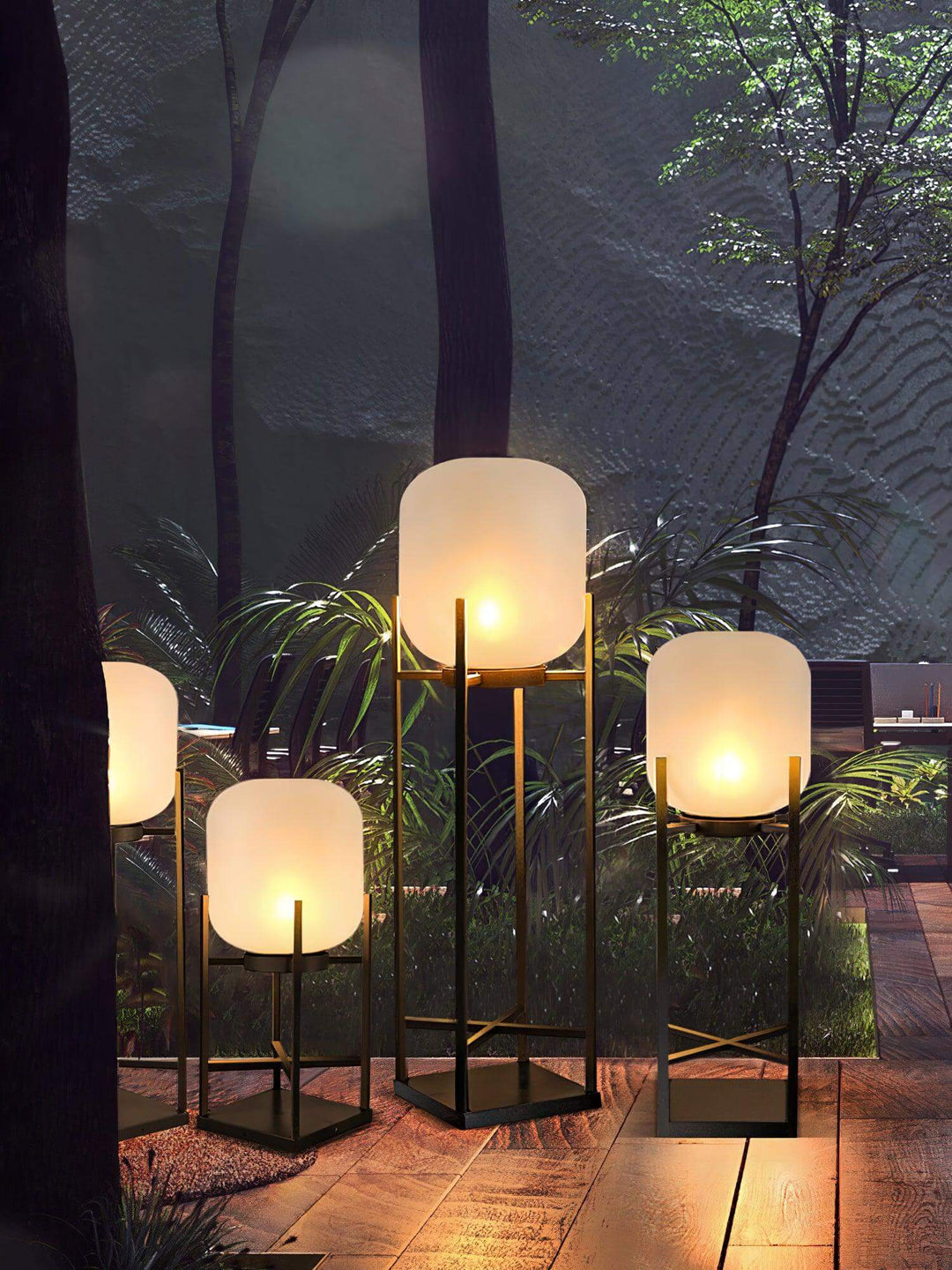 Solar Outdoor Floor Lamp Lantern